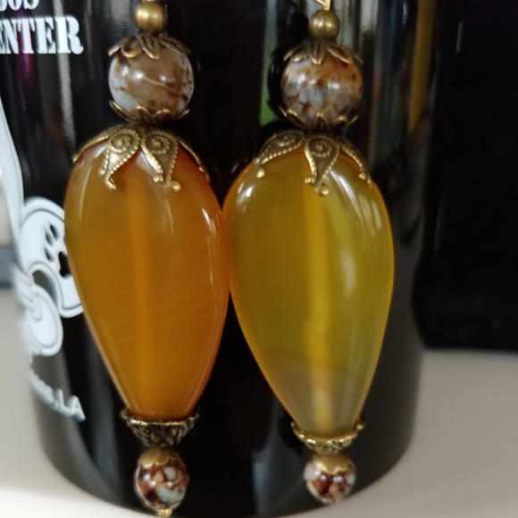 H.Crafted ALL AGATE!!Romantic style with ole gold - Picture 2 of 3